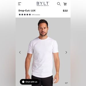 NWT Large BYLT Lux Short Sleeve White Tee
